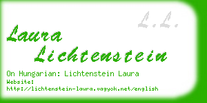 laura lichtenstein business card